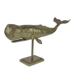 WHALE XXL ON STAND DECO BRONZE COLOR ALU - DECOR OBJECTS